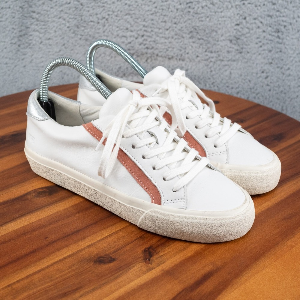 Madewell Delia Sidewalk Womens Sneakers White Classic Leather Low Top Sz 7